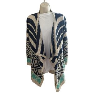 Pink Republic Blue Patterned Cardigan (M)